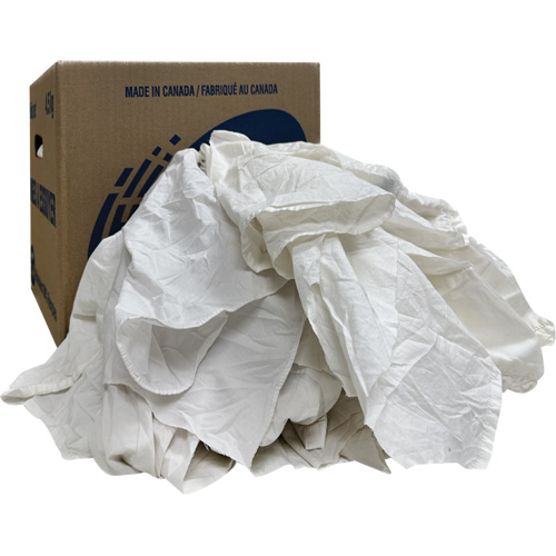 Wiper Rags Box, White, 10 lbs. - Rotex RD462-C10-A