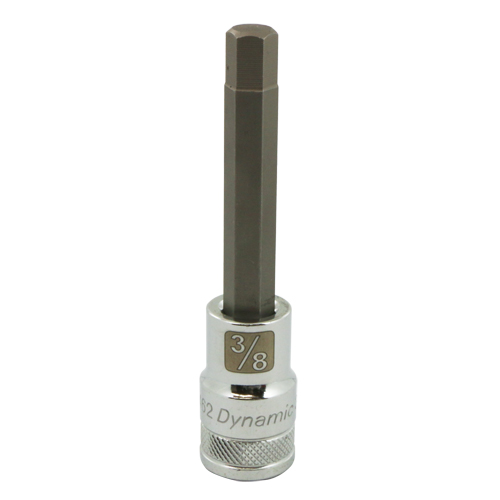 Longue douille &agrave; embout SAE, 3/8" x 3,94" lo, Prise 1/2" - Dynamic Tools D013462