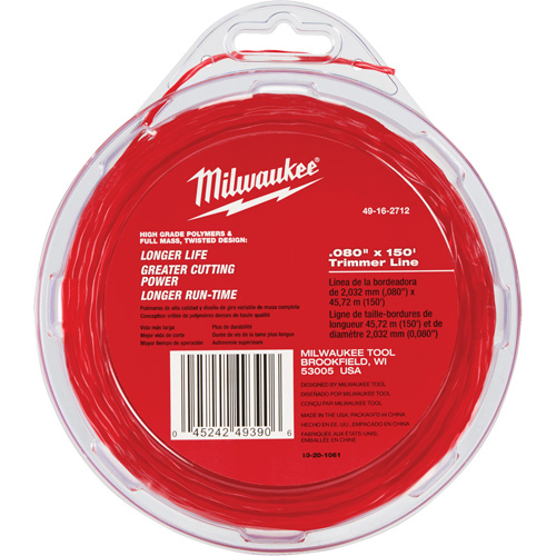 0.08" x 150' Trimmer Line - Milwaukee 49-16-2712