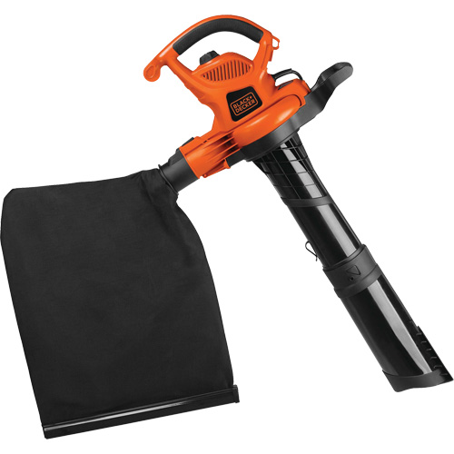 Souffleur/aspirateur/broyeur de feuilles haute performance, Vitesse d'air 250 mi/h, &eacute;lectrique - Black & Decker BV6600
