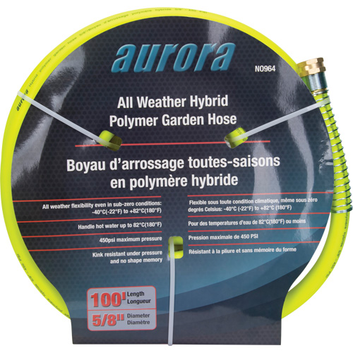 Tuyau de jardin hybride, Copolym&egrave;re, 5/8" dia x 100' - Outils Aurora 