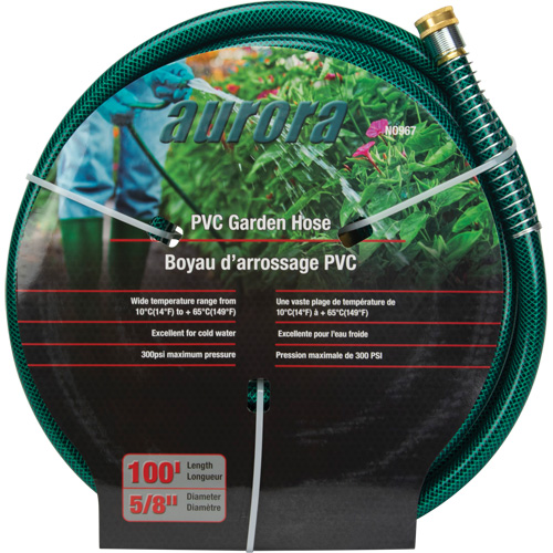 Tuyau de jardin, PVC, 5/8" dia x 100' - Outils Aurora 