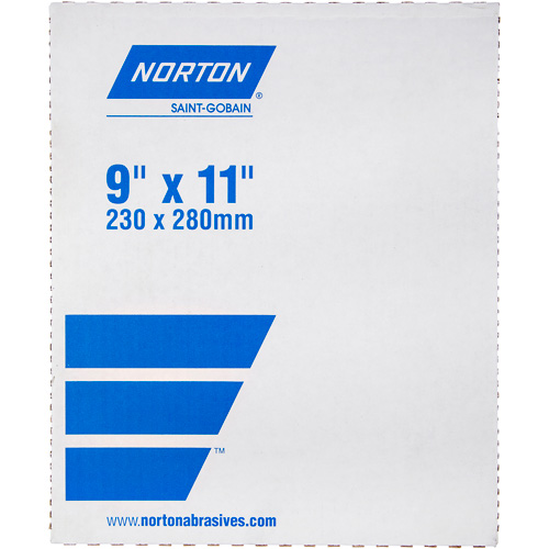 Feuille de polissage tout usage, 11" x 9", Grain 36, Oxyde d'aluminium - Norton 66261100335