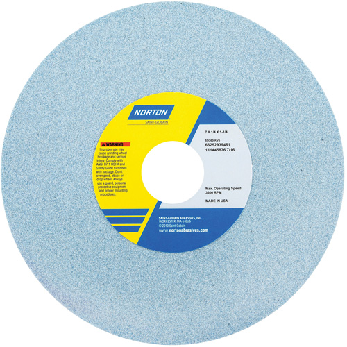 Tool Room Wheel, Type 01, Ceramic Alumina, 7" x 1/4" - Norton 66252939463
