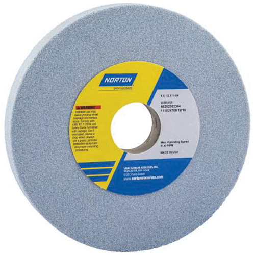 Tool Room Wheel, Type 01, Ceramic Alumina, 8" x 1/2" - Norton 66253044092