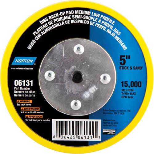 Back Up Pads For PSA & Hook And Loop Paper Discs - Norton 63642506131