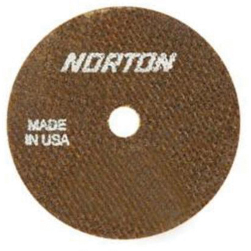 Cut-Off Wheels, 3" x 0.06", 1/4" Arbor, Type 01/41, Aluminum Oxide, 25465 RPM - Norton 66243528471