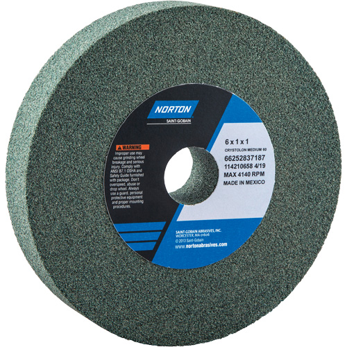 Meules pour rectifieuses d'&eacute;tabli - Meules Gemini, 6" x 3/4", Arbre de 1" - Norton 66252837190