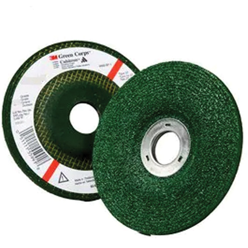 Meule &agrave; moyeu d&eacute;port&eacute; Green Corps, 4-1/2" x 1/4", Arbre 7/8", Oxyde d'aluminium, Type 27 - 3M AB51587