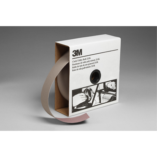 Rouleau de toile abrasive utilitaire 211K, Oxyde d'aluminium, 2" la x 150' lo, Grain 120 - 3M AB05048