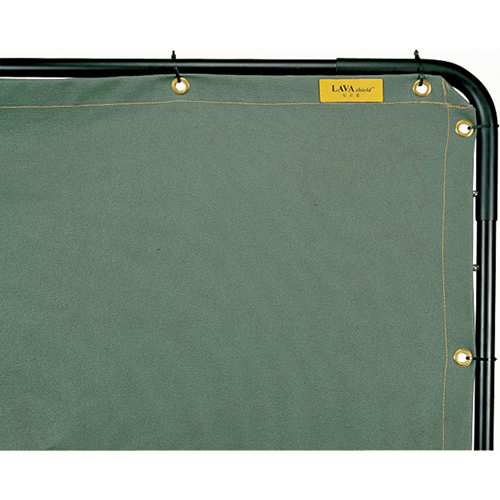 &eacute;cran et cadre pour soudage, Vert olive, 8' x 6' - Weld-Mate 