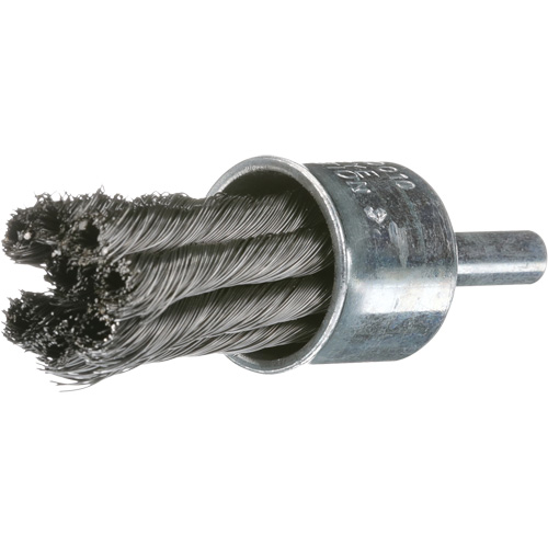 Knot Wire End Brush, 1" Dia., 0.02" Wire Dia., 1/4" Shank - Osborn 0003001800
