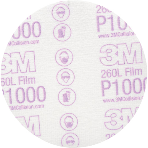 Disque de finition en pellicule Hookit, dia 5", Grain P1000, Oxyde d'aluminium - 3M 00953