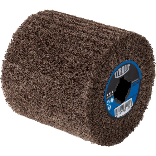 Pro-Line Surface Conditioning Drum, 4" Dia. x 4" W, 3/4" Arbor, Coarse Grit, Aluminum Oxide - Tyrolit 60159