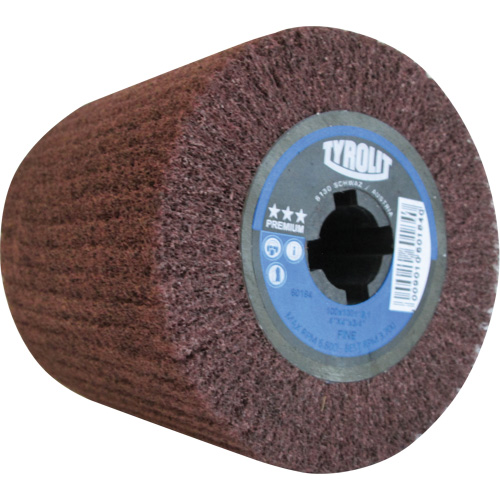 Pro-Line Surface Conditioning Drum, 4" Dia. x 4" W, 3/4" Arbor, Fine Grit, Aluminum Oxide - Tyrolit 60184