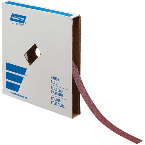 Rouleau de toile abrasive pour m&eacute;tal, Oxyde d'aluminium, 1" la x 150' lo, Grain 60 - Norton 66261136178