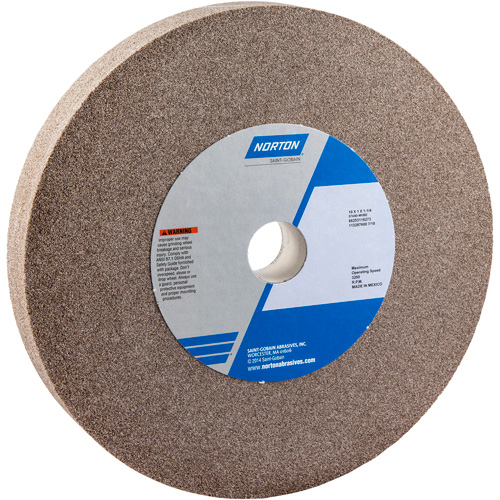 Bench Grinding Wheel, 10" x 1", 1-1/4" Arbor, 1, Aluminum Oxide - Norton 66253116273
