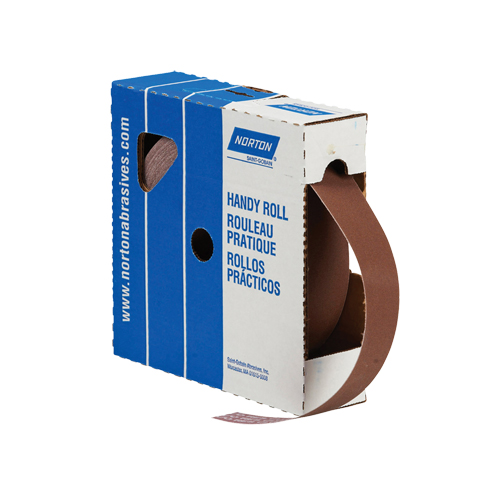 Sanding Handy Roll, Aluminum Oxide, 3" W x 150' L, P80 Grit - Norton 66261133265