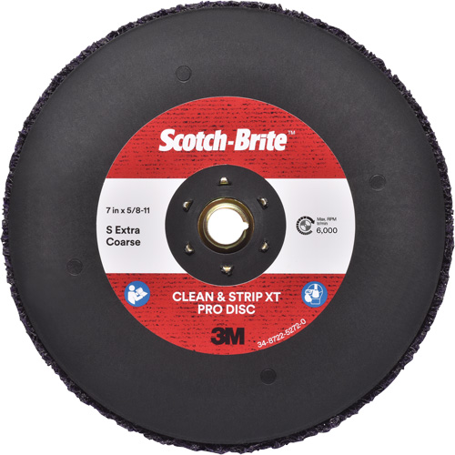 Disque  Clean and Strip  XT Pro Scotch-Brite, 7" dia., Grain Extra grossier, Carbure de silicium - 3M SB05589