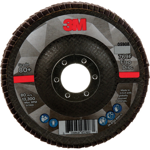 Disque &agrave; lamelles &agrave; changement rapide 769F, 4-1/2" x 7/8", Type 29, Grain 80+, C&eacute;ramique - 3M AB05908