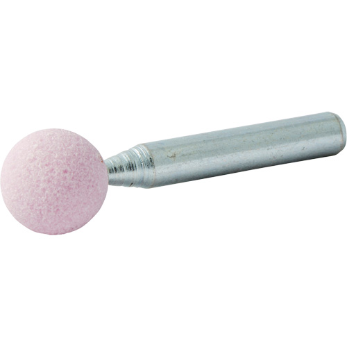 Vitrified Bond Mounted Point, B121, Aluminum Oxide, 1/2" Dia., 1/2" L, 80 Grit - Norton 69078645338