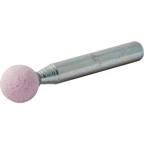 Vitrified Bond Mounted Point, B122, Aluminum Oxide, 3/8" Dia., 3/8" L, 80 Grit - Norton 69078645360
