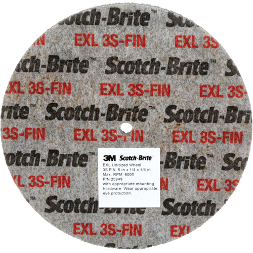 Meule unitaris&eacute;e EXL Scotch-Brite, 2" x 1/4", Arbre de 1/4", Grain de Fin, Carbure de silicium - 3M SB76822