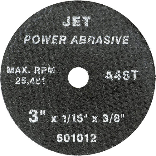 Power Abrasive A46T Cut-Off Wheel, 2" x 1/16", 3/8" Arbor, Type 1, 38200 RPM - JET 501002