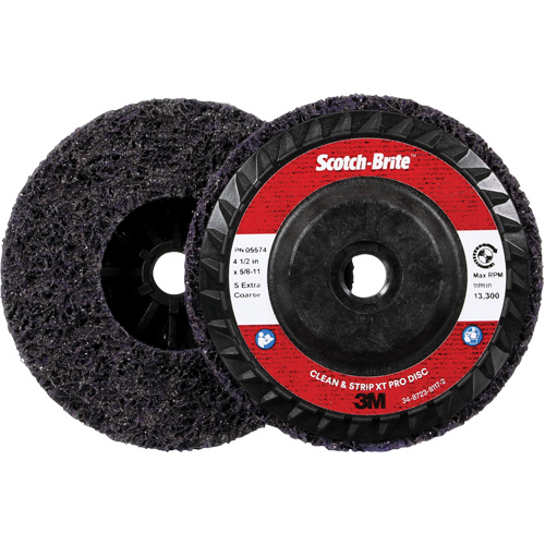 Disque Clean and Strip XT Pro XO-DC Scotch-Brite, 4-1/2" dia., Grain Extra grossier, Carbure de silicium - 3M AM76093
