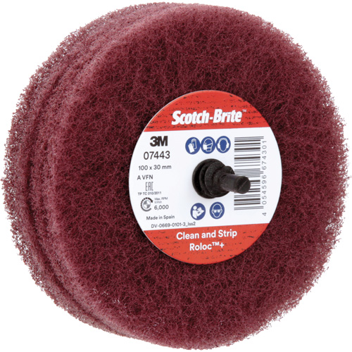 Scotch-Brite Roloc Plus General Purpose Scuffing Wheel, 4" Dia. - 3M SB67430