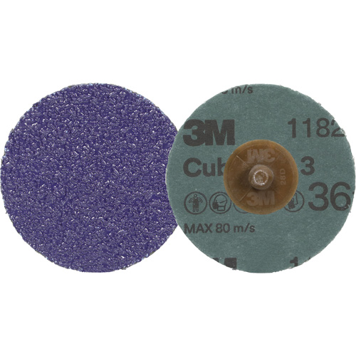 Cubitron 3 Roloc Fibre Disc 1182C, 4" Dia., 36+ Grit, Ceramic - 3M AB32344