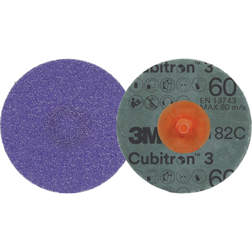 Cubitron 3 Roloc Fibre Disc 1182C, 4" Dia., 60+ Grit, Ceramic - 3M AB32350