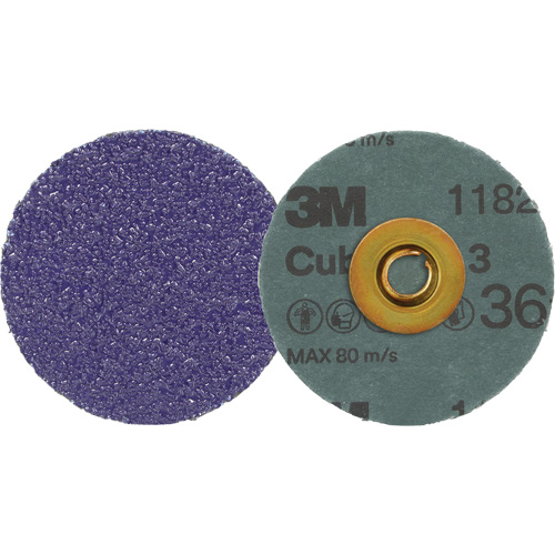 Disque en Roloc fibre Cubitron 3 1182C, 3" dia., Grain 36+, C&eacute;ramique - 3M AB32354