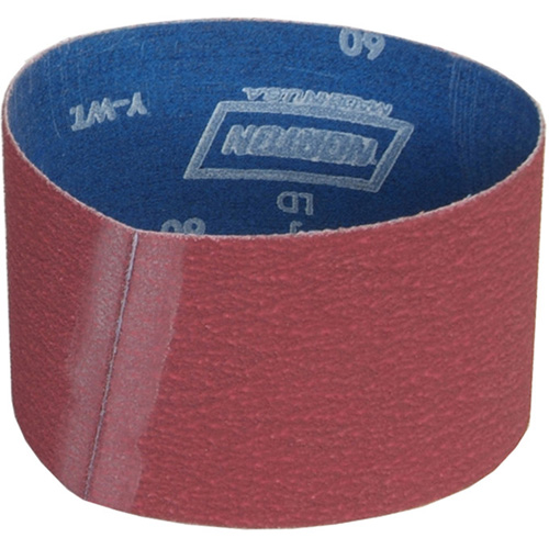 Courroie de ponçage en tissu en s&eacute;rie portative, 3-1/2" la x 15-1/2" lo, C&eacute;ramique d'alumine, Grain 120 - Norton 78072718753