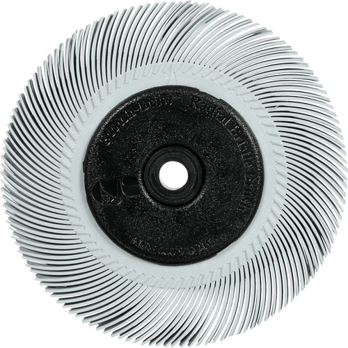 Brosse radiale en soies de pr&eacute;cision type C PN-RB avec rainure de clavette Scotch-Brite , C&eacute;ramique, Grain 120+, 6" dia. - 3M 7100374847