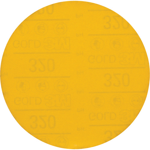 Disque abrasif dor&eacute; Hookit, dia 6", Grain 320, Oxyde d'aluminium, Poids C - 3M 09257