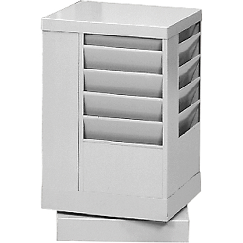 Pr&eacute;sentoirs, Rotatif, 20 fentes, Acier, 14-1/8" la x 14-1/8" p x 21-1/4" h - Durham Manufacturing 