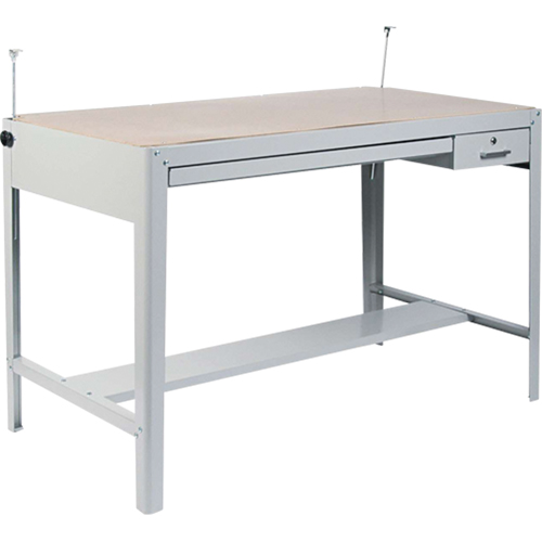 Precision Drafting Table Base, 56-3/8" W x Grey - Safco 3962GR
