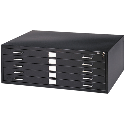Classeurs en acier pour plans, 5 Tiroirs, 53-3/8" la x 41-3/8" p x 16-1/2" h - Safco 4998BLR