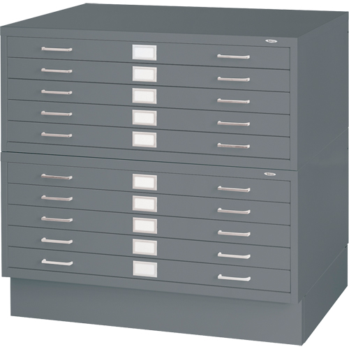 Steel Plan Files, 5 Drawers, 40-3/8" W x 29-3/8" D x 16-1/2" H - Safco 4994GRR