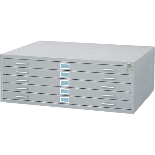 Classeurs en acier pour plans, 5 Tiroirs, 46-3/8" la x 35-3/8" p x 16-1/2" h - Safco 4996GRR