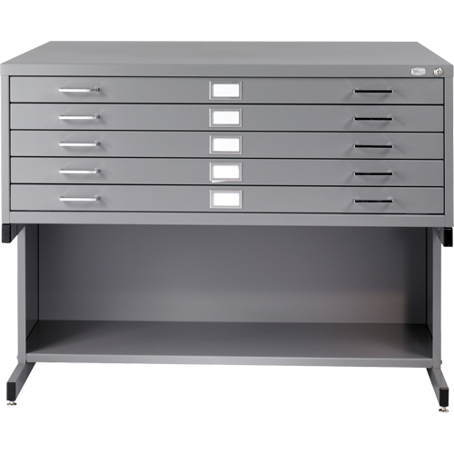 Classeurs en acier pour plans, 5 Tiroirs, 53-3/8" la x 41-3/8" p x 16-1/2" h - Safco 4998GRR