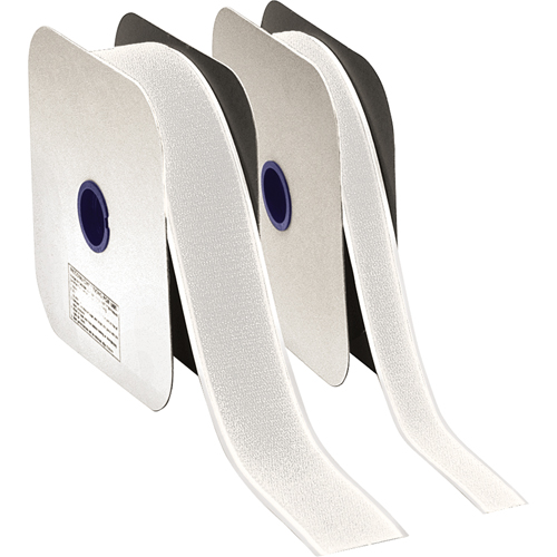 Attache, Boucle, 10 vg x 3/4", Adh&eacute;sif, Blanc -  