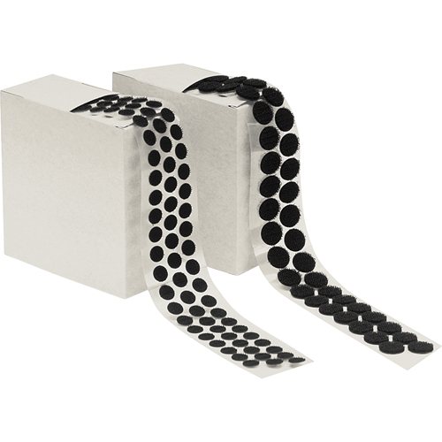 Attache en rondelle, Crochet, 1/2" dia., Adh&eacute;sif, Noir -  