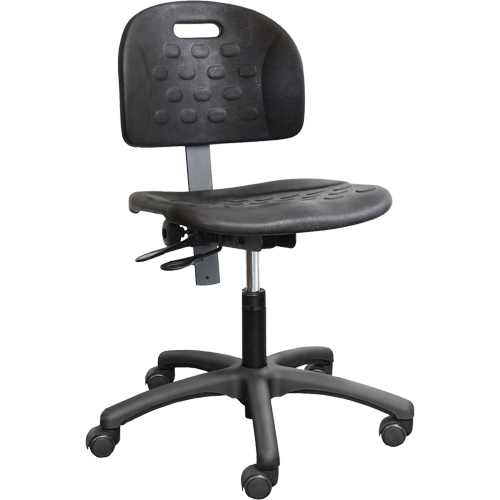 Ergonomic Industrial Shop Seating, Polyurethane, Black, 275 lbs. Capacity - Horizon Seating 2000-14
