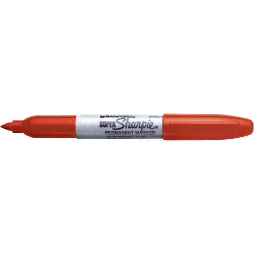 Permanent Markers - Super, Red, Fine Tip - Sharpie 33002