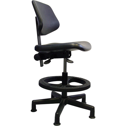 Si&egrave;ges ergonomiques, Polyur&eacute;thane, Noir, Capacit&eacute; 250 lb - Mur-Van MVIR-10-GL-TP