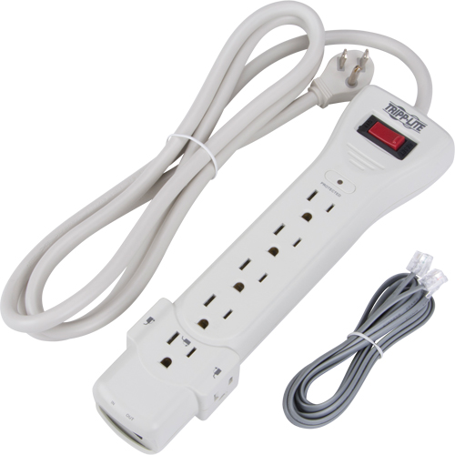 Limiteurs de surtension Protect-It, 7 Prises, 1080 J, 1800 W, Cordon 6' - Tripp Lite SUPER6TEL