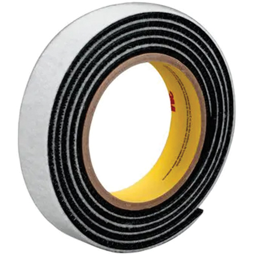 Dual Lock Reclosable Fastener, Self-Mating, 50 yds x 1", Sew-On, Black - 3M SJ3444-1X50