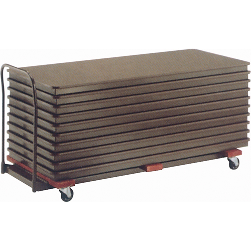 Flat Stacking Table Caddies, 74" W x 31.25" D x 36.25" H - Midwest TC72-BLACK